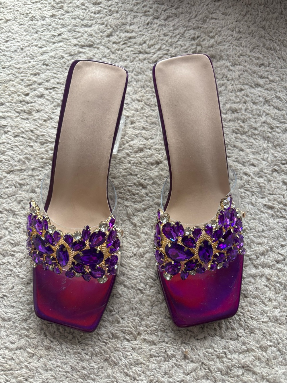 Jewelled Purple Heels